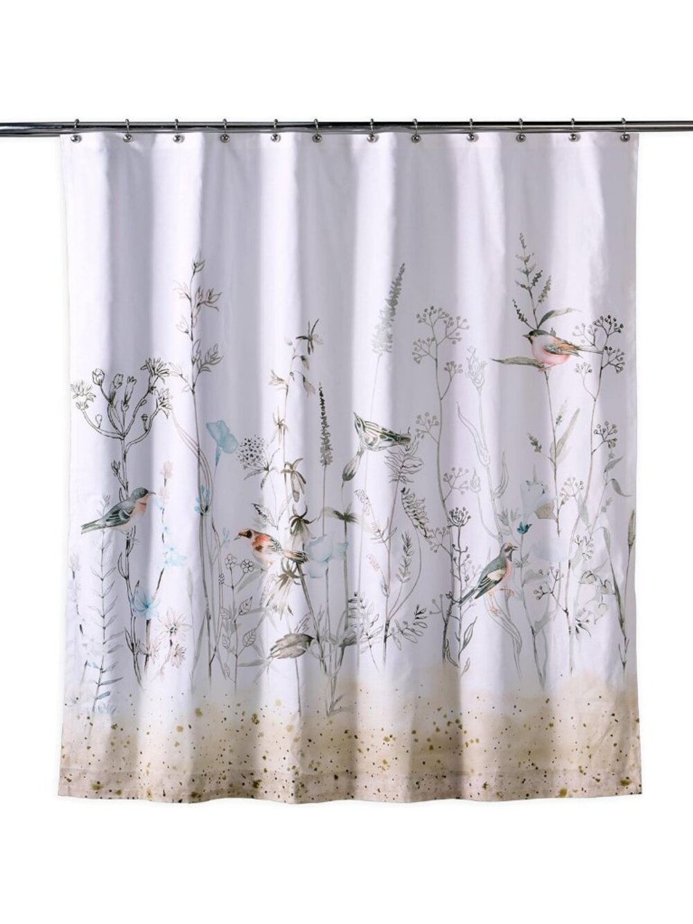 100% Cotton Shower Curtain, 70"x72", Spa-Style Bathroom Decor, Easy Care